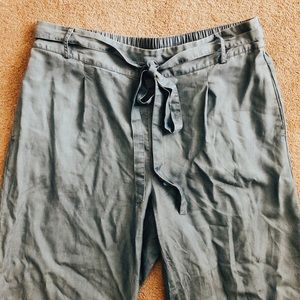 Denim Paper Bag Pants